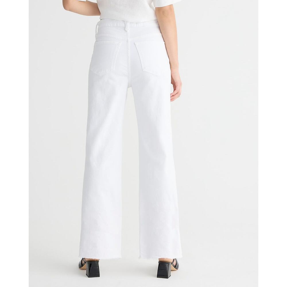 J.Crew Slim Wide Leg White Jeans 26 Tall NWT - Picture 2 of 7
